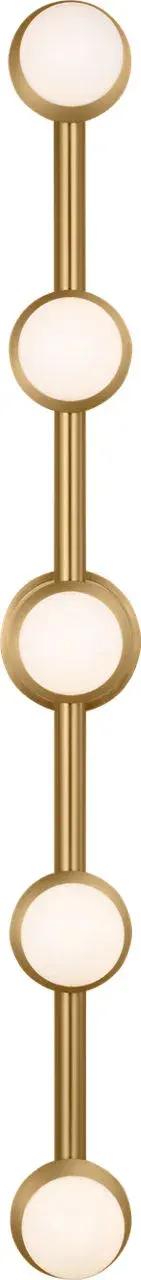 Nodes Extra Large Vanity Light in Burnished Brass - Image 5