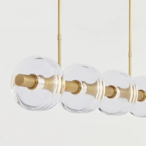 Laurel LED Linear Chandelier in Natural Brass - Image 5