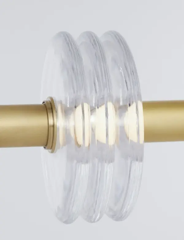 Laurel LED Linear Chandelier in Natural Brass - Image 8