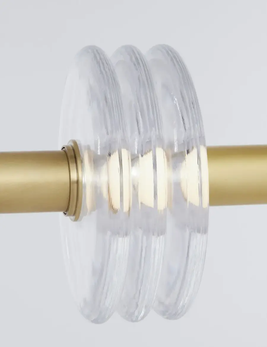 Laurel LED Linear Chandelier in Natural Brass - Image 8