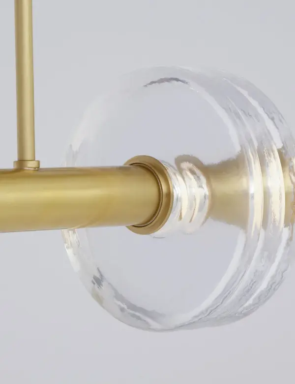 Laurel LED Linear Chandelier in Natural Brass - Image 9