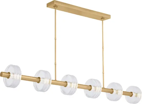Laurel LED Linear Chandelier in Natural Brass - Image 10