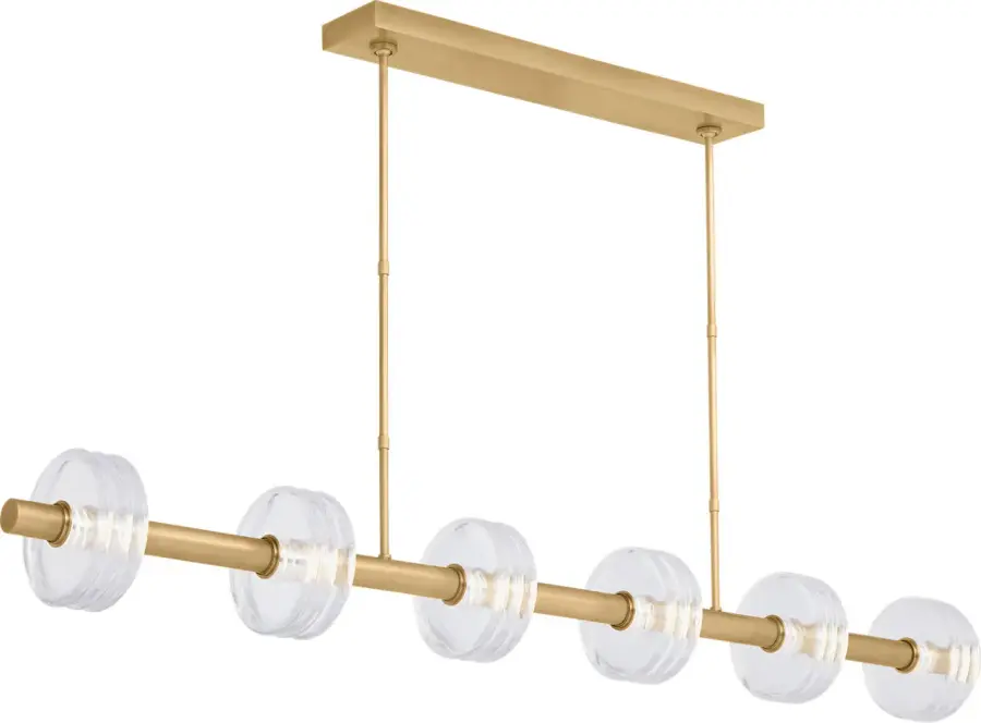 Laurel LED Linear Chandelier in Natural Brass - Image 10