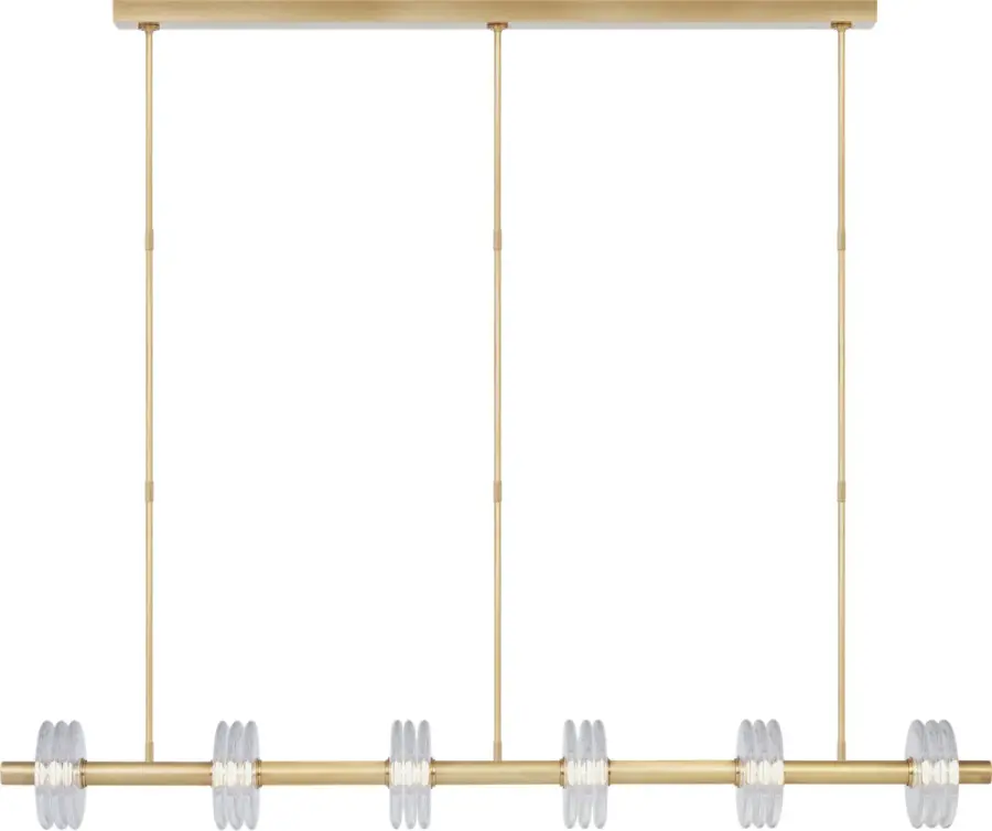 Laurel X-Large Linear Chandelier in Natural Brass - Image 1