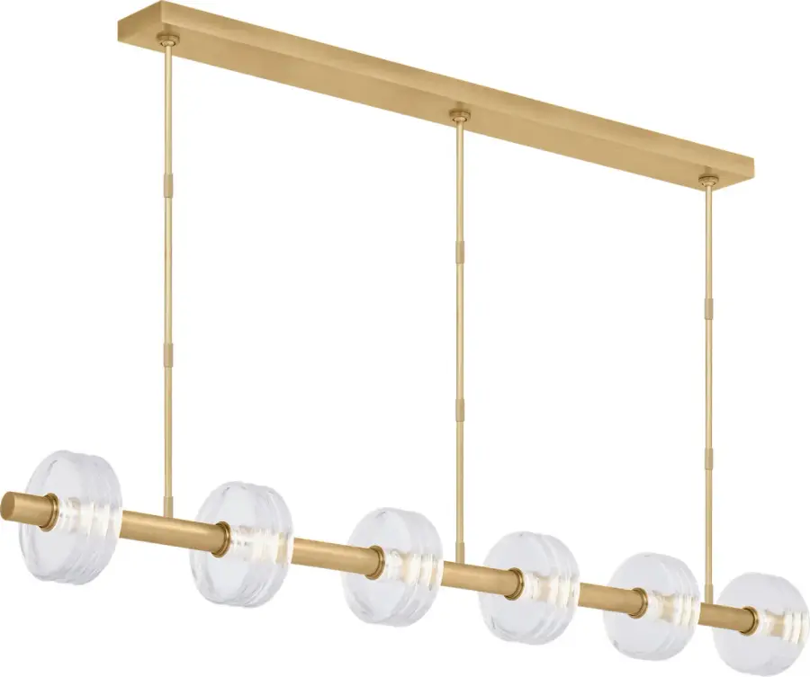 Laurel X-Large Linear Chandelier in Natural Brass - Image 2