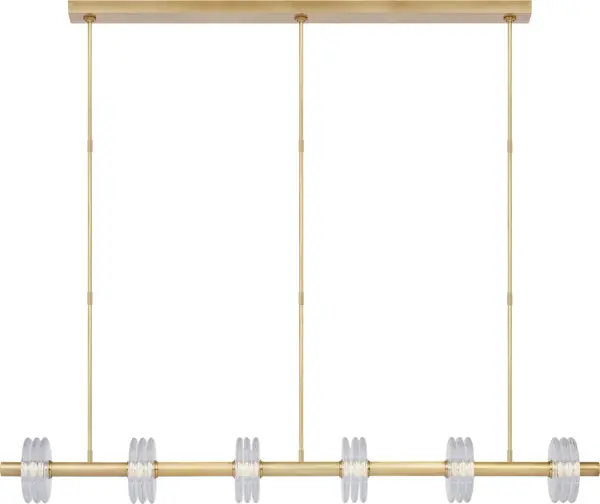 Laurel X-Large Linear Chandelier in Natural Brass - Image 5