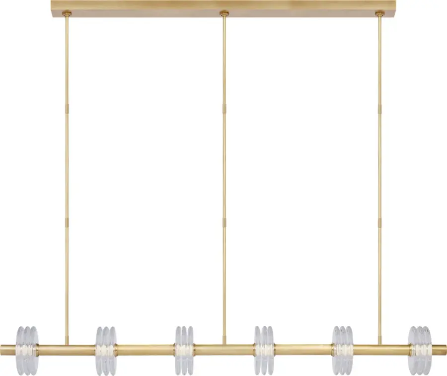 Laurel X-Large Linear Chandelier in Natural Brass - Image 5