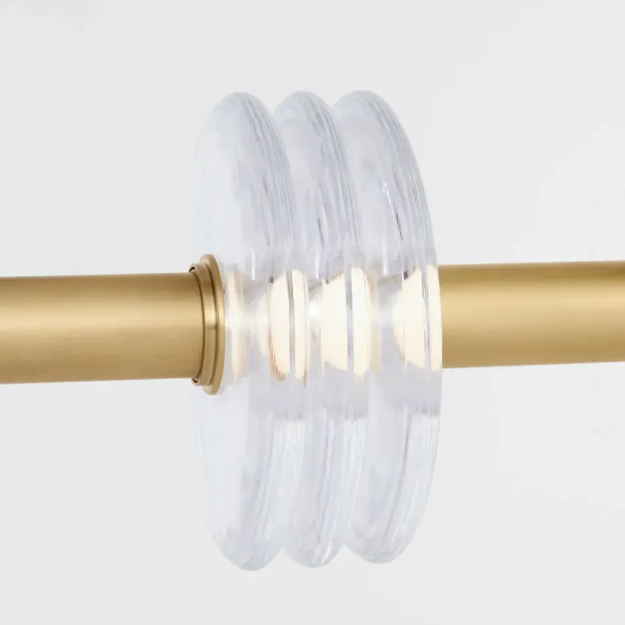 Laurel X-Large Linear Chandelier in Natural Brass - Image 9