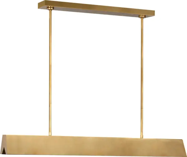 Pench Medium Linear Chandelier in Natural Brass - Image 3