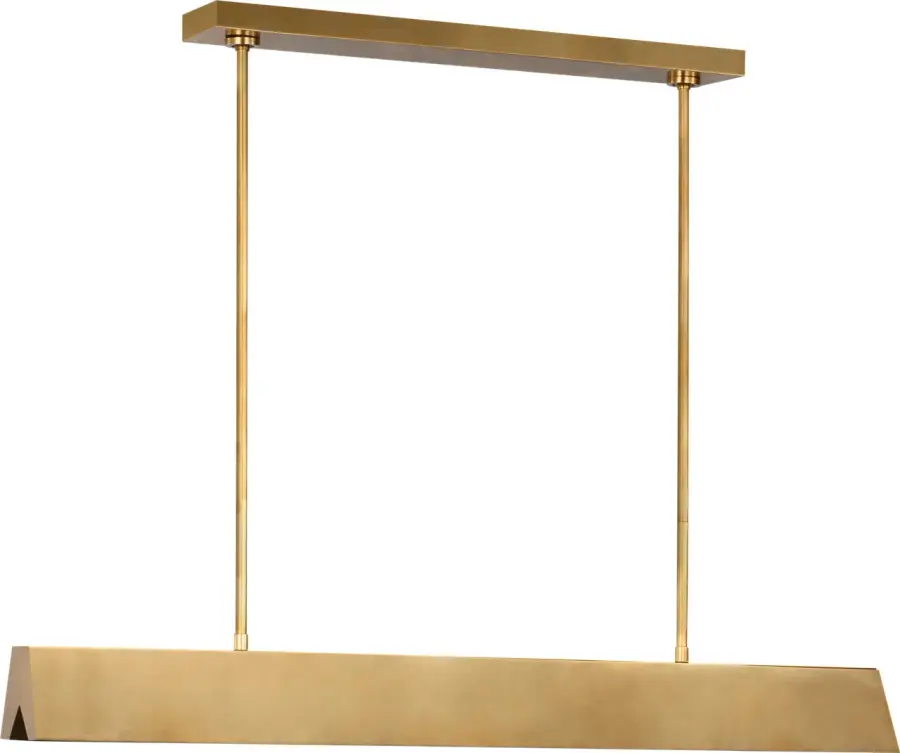 Pench Medium Linear Chandelier in Natural Brass - Image 3