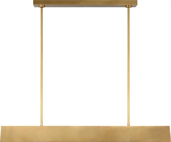 Pench Medium Linear Chandelier in Natural Brass - Image 5
