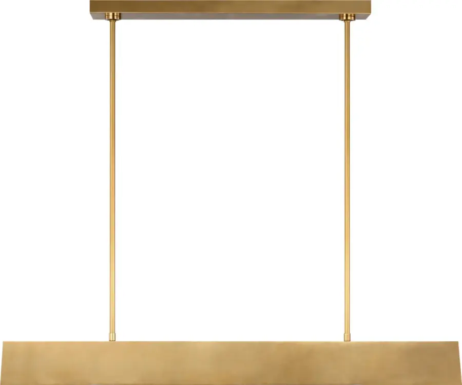 Pench Medium Linear Chandelier in Natural Brass - Image 5