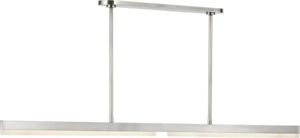 The Linea 60 delivers contemporary elegance with its 60-inch linear profile in antique nickel. High-quality 2700K LED with 90 CRI provides warm, color-accurate lighting perfect for dining and entertaining spaces. - alternate view