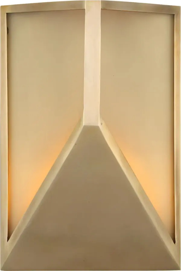 The Punto 10" wall sconce combines contemporary design with durable outdoor construction. Hand-rubbed antique brass finish adds warmth and sophistication to exterior spaces. High CRI 2700K lighting provides excellent color rendering.