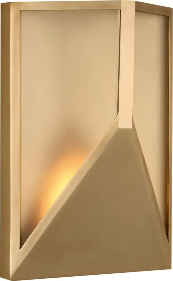 The Punto 10" wall sconce combines contemporary design with durable outdoor construction. Hand-rubbed antique brass finish adds warmth and sophistication to exterior spaces. High CRI 2700K lighting provides excellent color rendering. - alternate view