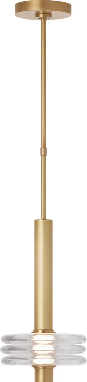 Laurel Large LED Pendant in Natural Brass