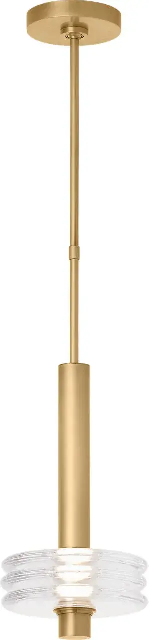 Laurel Large LED Pendant in Natural Brass - Image 2