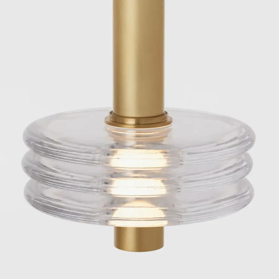 Laurel Large LED Pendant in Natural Brass - Image 3