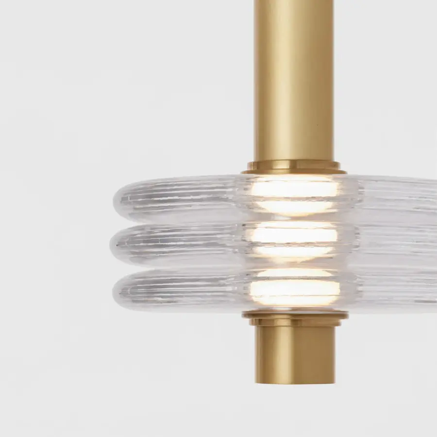 Laurel Large LED Pendant in Natural Brass - Image 6