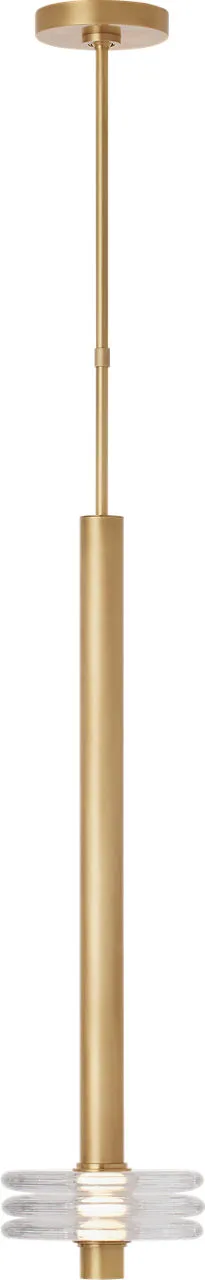 Laurel Grande LED Pendant in Natural Brass