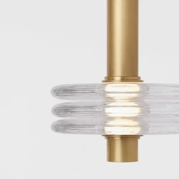 Laurel Grande LED Pendant in Natural Brass - Image 6