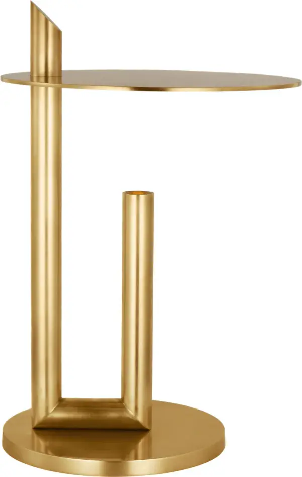 The Fielle Medium Table Lamp combines timeless brass craftsmanship with modern LED technology, delivering 2700K warm light at 90 CRI for exceptional color rendering. Its medium scale makes it versatile for multiple settings. - alternate view