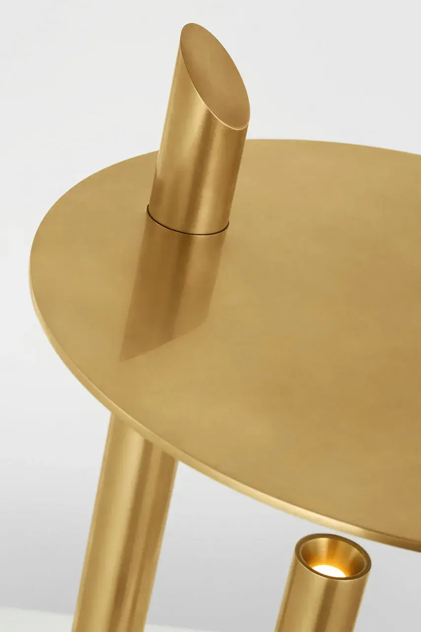 Fielle Medium Table Lamp in Natural Brass - Image 4