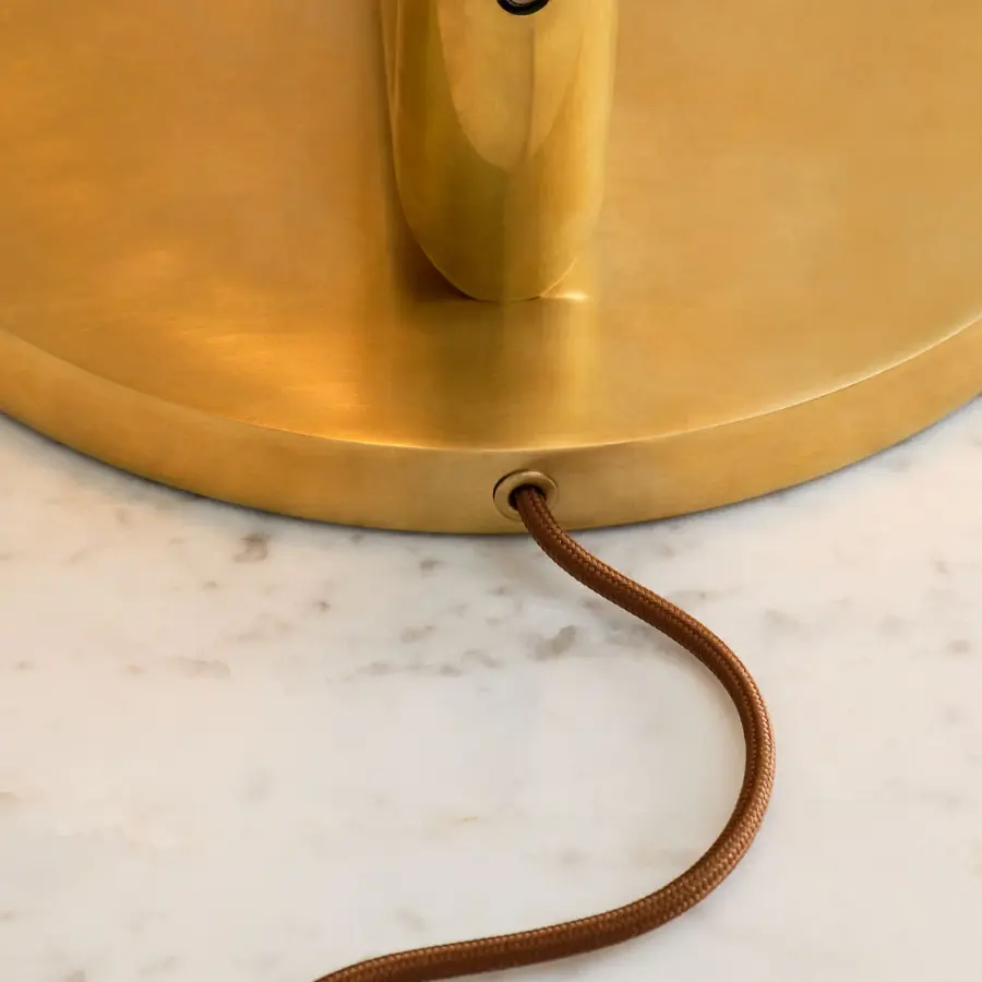 Fielle Medium Table Lamp in Natural Brass - Image 6