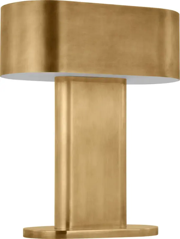 The Wyllis Medium Table Lamp combines timeless brass craftsmanship with modern LED technology. Its natural brass finish develops a beautiful patina over time, while the 2700K warm white light and 90 CRI ensure exceptional color rendering for any space. - alternate view