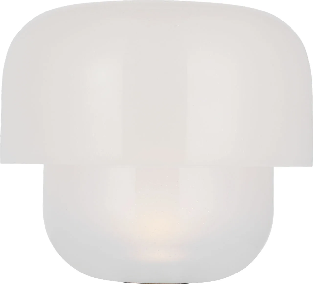 Bolete Small Table Lamp in Seeded Cream Glass