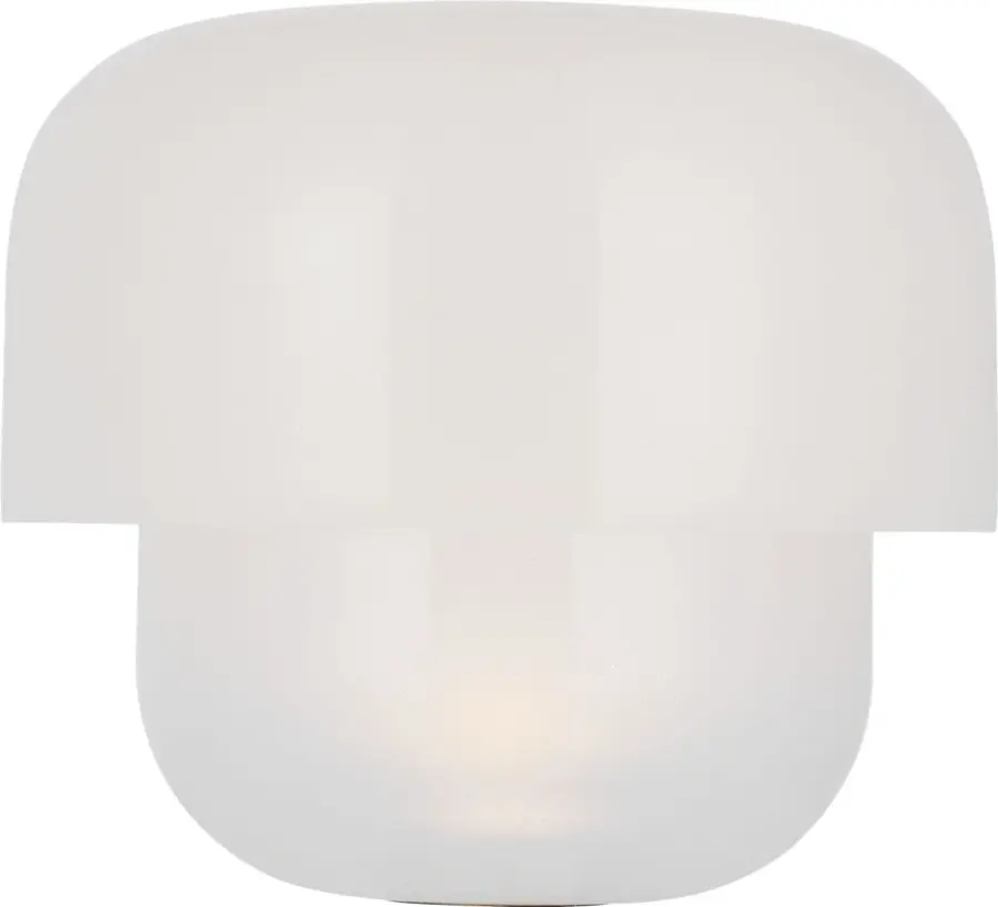 Bolete Small Table Lamp in Seeded Cream Glass - Image 1