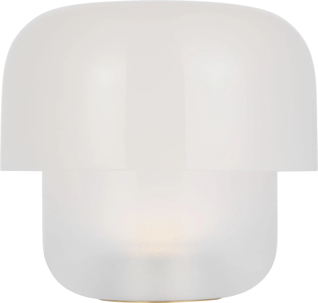 Bolete Accent Table Lamp in Seeded Cream Glass