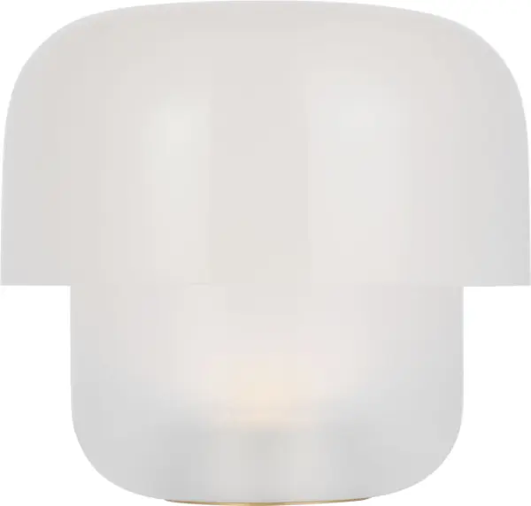 Kelly Wearstler's Bolete celebrates centuries-old Italian glassmaking with a modern mushroom-inspired silhouette. The seeded cream glass shade and base create omnidirectional illumination, while the integrated LED and 3-way dimmer offer versatile lighting control from soft glow to full brightness.