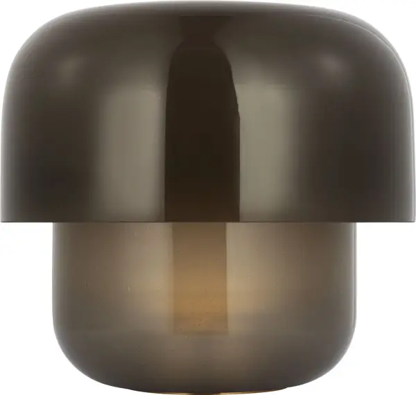 Kelly Wearstler's Bolete celebrates centuries-old Italian glassmaking with a modern mushroom-inspired silhouette. The seeded smoke glass shade and base create omnidirectional illumination, while the 3-way dimmer offers versatile lighting control.
