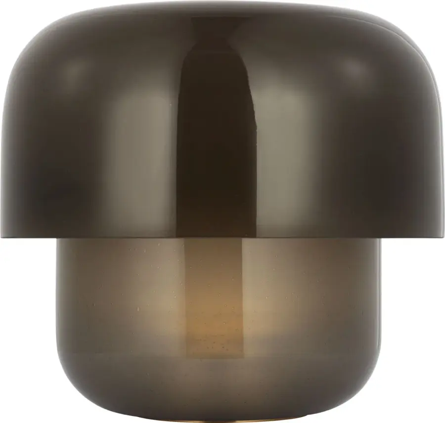 Bolete Accent Table Lamp in Seeded Smoke Glass - Image 1