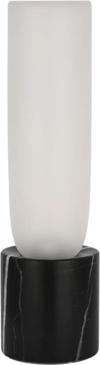 The Volver combines luxurious black marble with etched glass for a refined contemporary aesthetic. High-quality 2700K LED with 90 CRI delivers warm, color-accurate lighting perfect for intimate spaces.