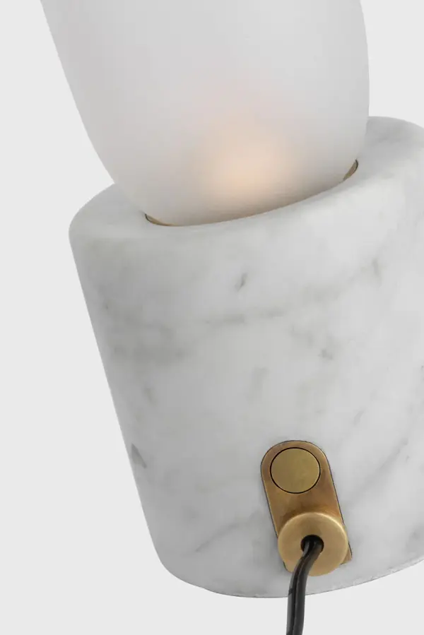 Volver Accent Table Lamp in White Marble - Image 4