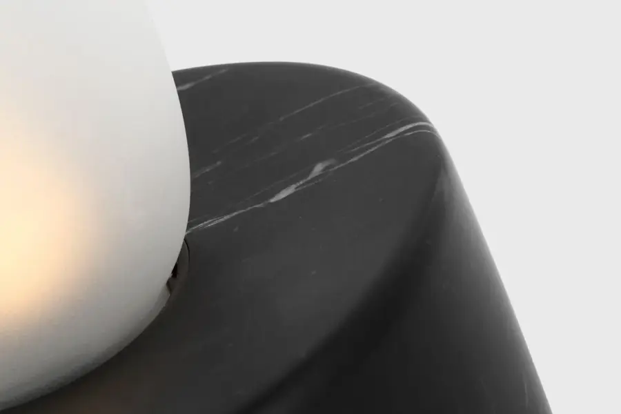 Volver Small Table Lamp in Black Marble - Image 4