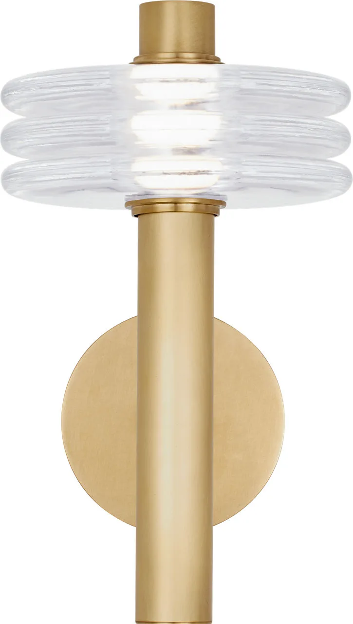 Laurel LED Wall Sconce in Natural Brass