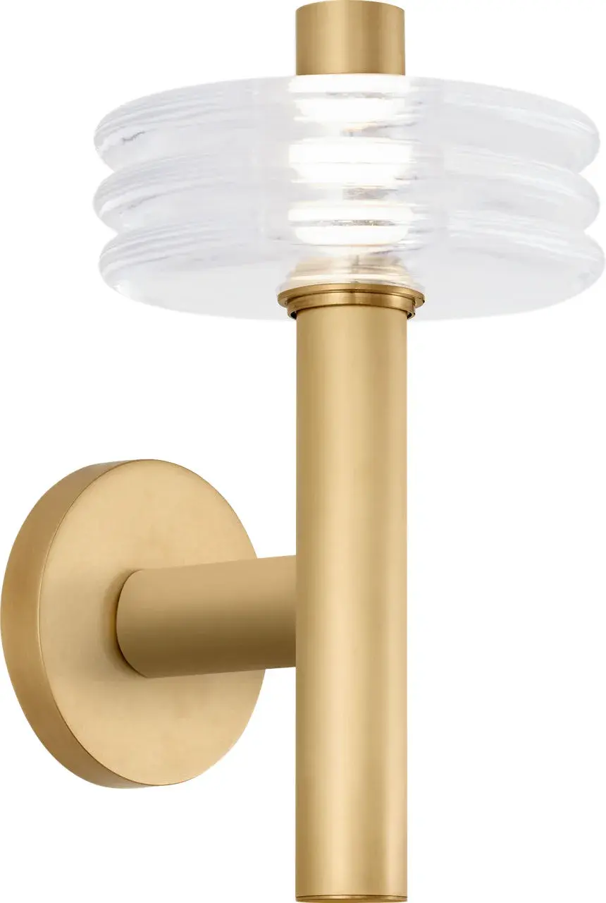 Laurel LED Wall Sconce in Natural Brass - Image 2