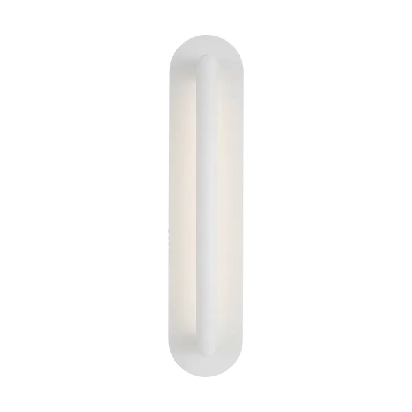 The Fielle Large Sconce combines contemporary design with superior LED technology, featuring 2700K warm white light and 90 CRI for exceptional color rendering. Its soft white finish adds sophistication to any space.