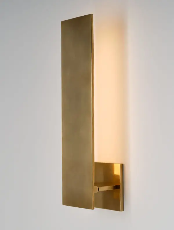 Angolo 18" Sconce in Hand-Rubbed Antique Brass - Image 7