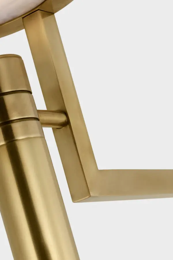 Sculptural Floating Disc Design with Warm Alabaster Glow - Image 4