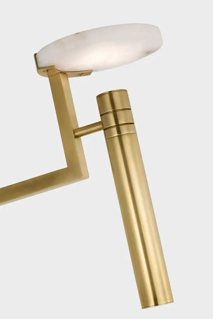 Sculptural Floating Disc Design with Warm Alabaster Glow - Image 5