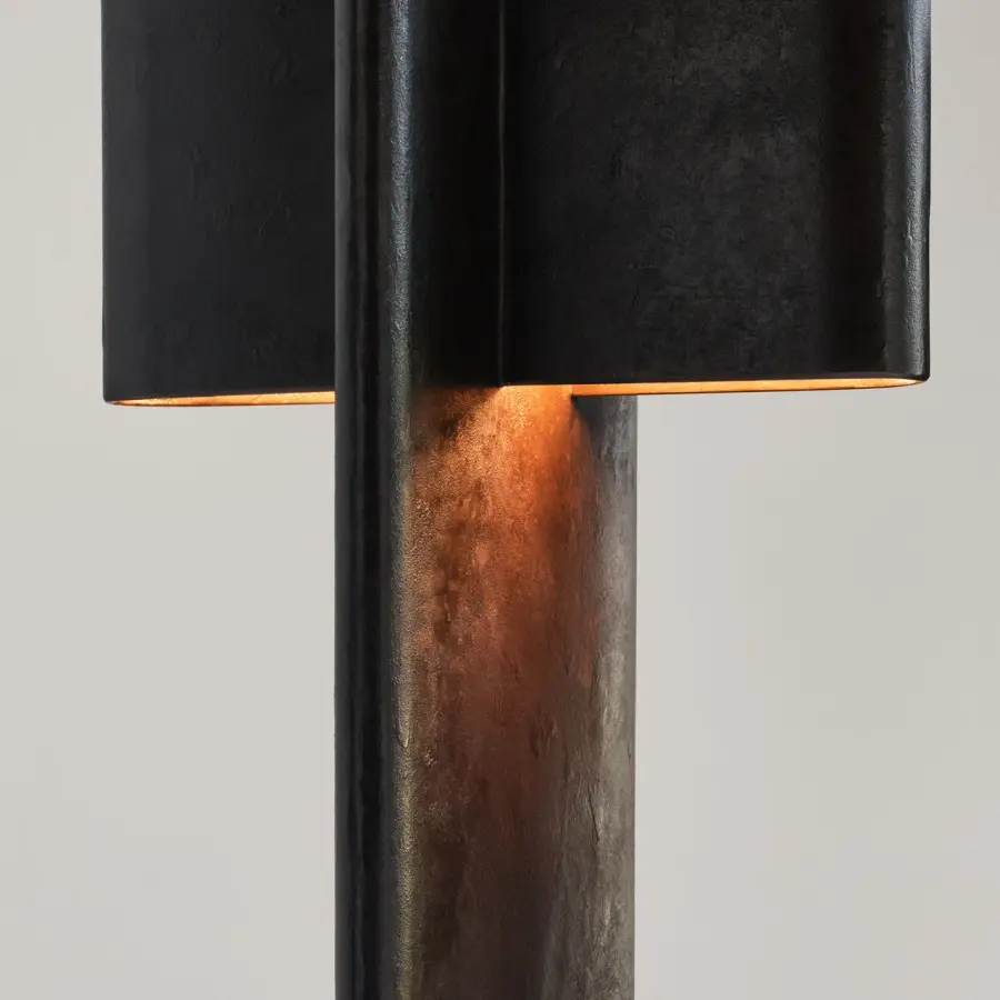 Striking 72" Architectural Floor Lamp with Intersecting Design - Image 6