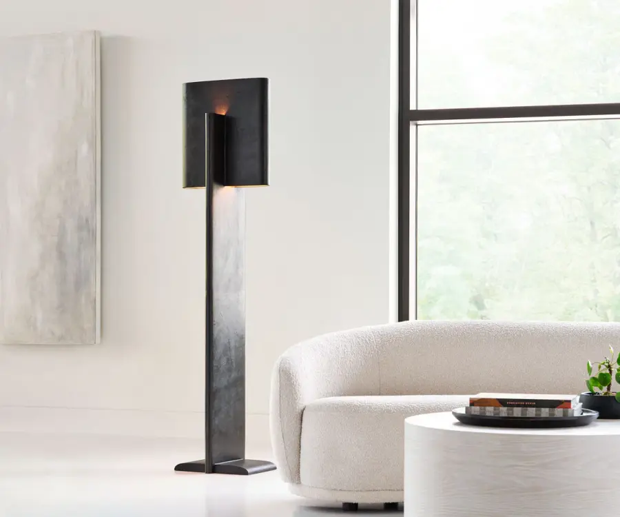 Striking 72" Architectural Floor Lamp with Intersecting Design - Image 10