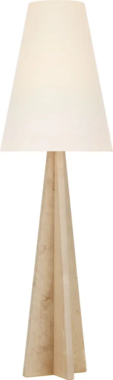 Elegant Scandinavian Floor Lamp with Natural Warmth - Image 2