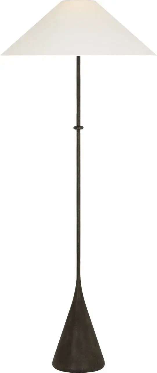Zealous 62" Floor Lamp in Garden Bronze with Linen Shade - Image 1