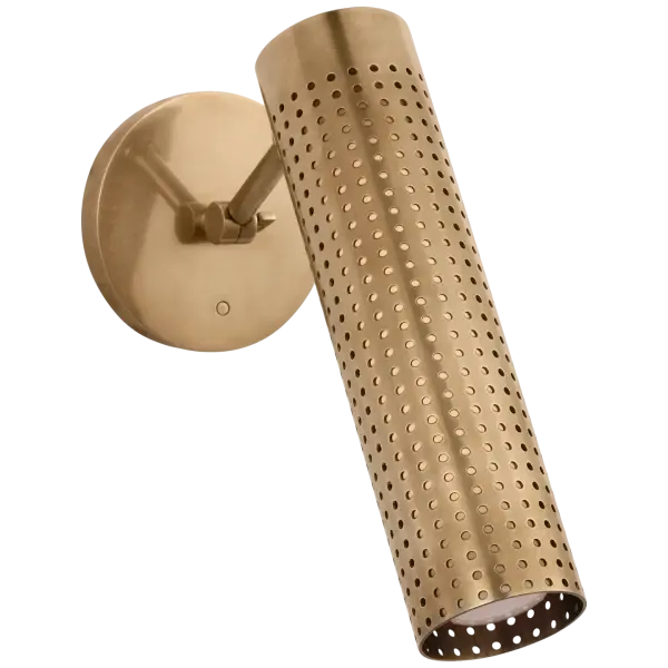 The Precision 12" Articulating Sconce combines industrial functionality with refined elegance. Its adjustable arm provides directional lighting, while the antique-burnished brass finish adds warmth and character to any space.