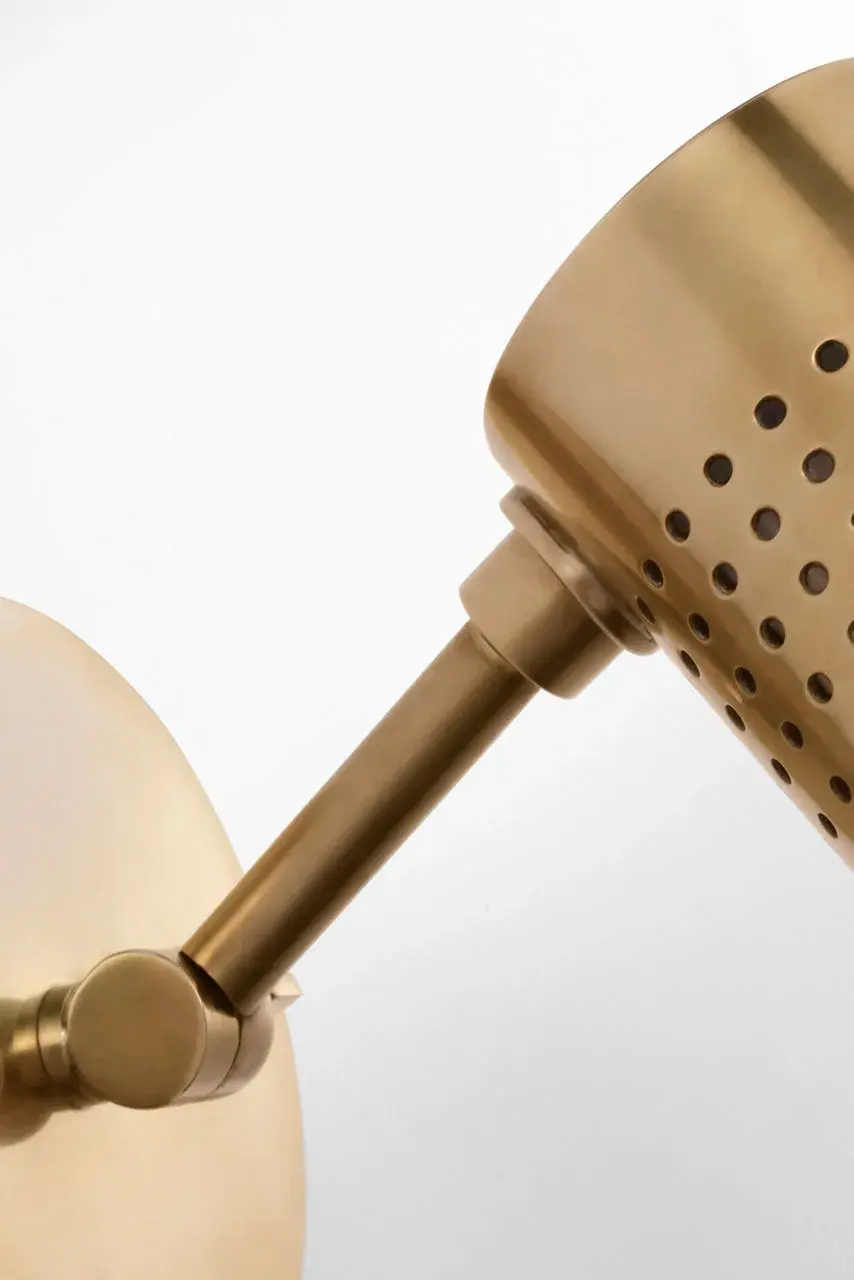 Precision 12" Articulating Sconce in Antique-Burnished Brass with White Glass - Image 4